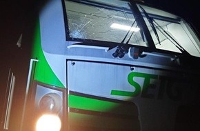 Bundespolizeiinspektion Bremen: BPOL-HB: Züge mit Steinen beworfen