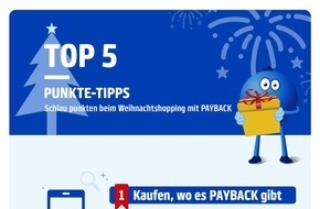 PAYBACK GmbH: Servicebeitrag: Schlau punkten beim Weihnachtsshopping mit PAYBACK / Sparen bei Mode, Technik, Beauty und sogar beim Urlaub