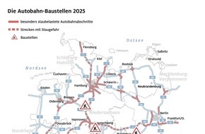 ADAC: ADAC Stauprognose: 9. bis 11. Mai 2025 / Zahlreiche Baustellen auf Autobahnen / Ausflugsverkehr am Muttertag