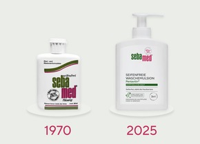 Pressemitteilung: 55 Jahre sebamed Seifenfreie Waschemulsion