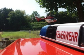 Feuerwehr Herdecke: FW-EN: Hubschrauberlandung und Person hinter Tür am Samstag