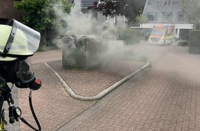 Feuerwehr Bocholt: FW Bocholt: Stromausfall nach Trafobrand in Stenern
