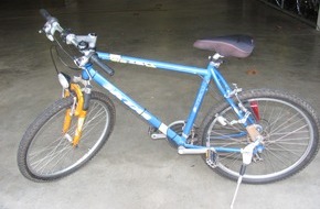 Polizeidirektion Göttingen: POL-GOE: (639/2014)  Besitzer gesucht - Wer vermisst blaues Mountainbike mit orangefarbener Federgabel?