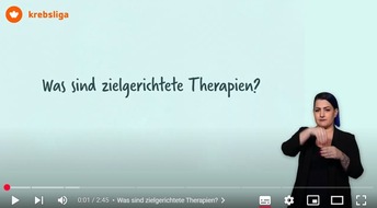 Krebsliga Schweiz: Krebsinformationen barrierefrei: Erklärvideos jetzt auch in Gebärdensprache