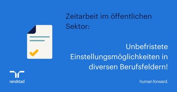 Randstad Deutschland GmbH & Co. KG: Zeitarbeit: Unbefristete Möglichkeiten im öffentlichen Sektor