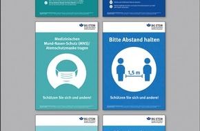 BG ETEM - Berufsgenossenschaft Energie Textil Elektro Medienerzeugnisse: Aushänge für den betrieblichen Infektionsschutz
