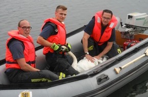 Feuerwehr Dortmund: FW-DO: 12.06.16 - Tierrettung in Groppenbruch/Schwan wurde von Angelschnnur befreit