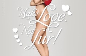 PETA Deutschland e.V.: Sexy Valentinstag: Playmate Dominique Regatschnig nackt für PETA (BILD)