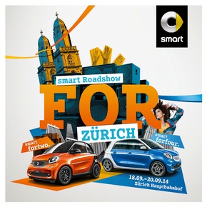 smart FOR Zürich / smart feiert die Lebensfreude in Zürich