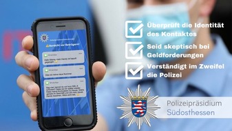 Polizeipräsidium Südosthessen: POL-OF: Zeugensuche nach Unfallflucht: Wer hat den "Parkrempler" in der Bahnstraße gesehen?; 50-Jährige wird Opfer von "Whatsapp"-Betrügern / Polizei gibt Tipps und mehr