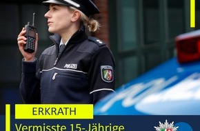 Polizei Mettmann: POL-ME: Vermisste 15-Jährige wohlbehalten angetroffen - 2511070