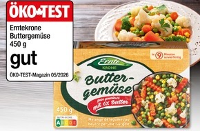 NORMA: &Ouml;KO-TEST 05/2026 zeichnet ERNTEKRONE Buttergem&uuml;se von NORMA aus / TK-Gem&uuml;se aus (Bio-)Superm&auml;rkten und Discountern im Vergleich