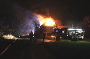 Polizei Minden-Lübbecke: POL-MI: Haus wird Raub der Flammen