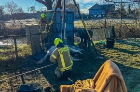 Feuerwehr Ratingen: FW Ratingen: Rettung eines gestürzten Pferdes