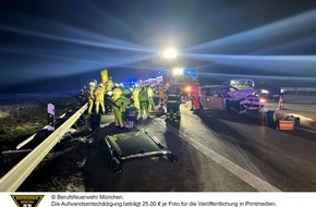 Feuerwehr München: FW-M: Verkehrsunfall mit sieben Schwerverletzten auf der A99