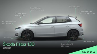 Škoda Fabia 130: Sonderedition feiert das Jubiläum von Škoda Auto und seine Motorsporttradition