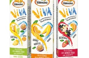 Valensina GmbH: Valensina VIVA - fruchtig-leichter Saftgenuss mit weniger Fruchtzucker