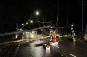 Freiwillige Feuerwehr Werne: FW-WRN: Mehrere sturmbedingte Einsätze für die Freiwillige Feuerwehr Werne