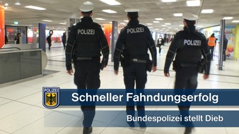 Bundespolizeidirektion München: Bundespolizeidirektion München: Schneller Fahndungserfolg / Bundespolizei stellt Dieb