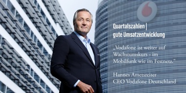 Vodafone GmbH: Quartalszahlen: Vodafone setzt Wachstumskurs fort
