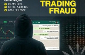Polizeipr&auml;sidium Offenburg: POL-OG: Mittelbaden - Betrugsmasche "Cyber-Trading-Fraud" / B&uuml;rgertelefon
