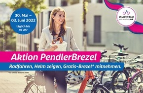 Initiative RadKULTUR: PendlerBrezel-Woche in Baden-Württemberg: Initiative RadKULTUR und Bäckereien im Land belohnen Fahrradpendelnde mit einer extra-Stärkung