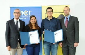 MCI Austria: Engagierte MCI Studierende mit Raiffeisen International Award ausgezeichnet - BILD