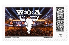 DHL Group: Schwermetall auf Leichtpapier: Deutsche Post gibt limitierte Briefmarken-Sonderedition zum Wacken Open Air Festival heraus