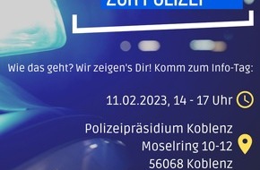 Polizeipräsidium Koblenz: POL-PPKO: Polizei Koblenz informiert: Dein Weg zu uns - auch mit Mittlerer Reife