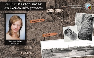 Polizeipr&auml;sidium Mittelfranken: POL-MFR: (53) Mordfall Marion Baier - Hinweis auf ZDF-Sendung "Aktenzeichen XY... Ungel&ouml;st" am 21.01.2026