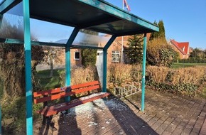 Polizeidirektion Flensburg: POL-FL: Bredstedt: Bushaltestelle wiederholt besch&auml;digt - Polizei sucht Zeugen