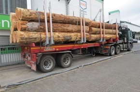 Polizeipräsidium Trier: POL-PPTR: Schon wieder Holztransport mit Knapp 47,5 Tonnen auf der A-1 gestoppt