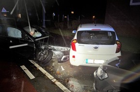Polizeiinspektion Wilhelmshaven/Friesland: POL-WHV: Mit 1,89 Promille gegen vier parkende Pkw gefahren, hoher Sachschaden!