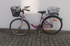Polizeidirektion Ludwigshafen: POL-PDLU: (Maxdorf)  - entwendetes Fahrrad sichergestellt
