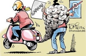 Bundesgeschäftsstelle Landesbausparkassen (LBS): Roller kein Kündigungsgrund / Eigentümer wollte Mieterin wegen unzulässigen Parkens loswerden (FOTO)