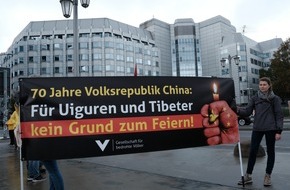 Gesellschaft für bedrohte Völker e.V. (GfbV): 70 Jahre Volksrepublik China: Für Uiguren und Tibeter kein Grund zum Feiern
