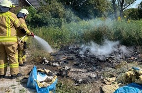 Kreisfeuerwehr Oldenburg: FW-OLL: Feuerwehr Wildeshausen löscht illegales Feuer in der Harpstedter Straße