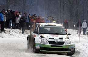 Skoda Auto Deutschland GmbH: Rallye Monte Carlo, Halbzeit Tag 2: Führung in WRC 2 ausgebaut (BILD)