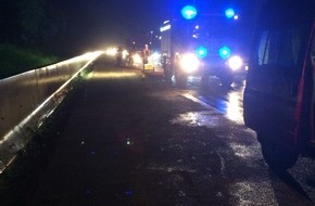 Feuerwehr Erkrath: FW-ME: Ausgelaufenes Hydrauliköl auf der Autobahn