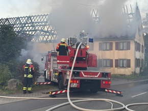 KFV Bodenseekreis: Feuerwehr löscht Großbrand