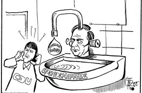 news aktuell GmbH: Karikatur von G. Wiedenroth für Dienstag, 01. 02. 2000: "Wolfgang Schäuble erinnert sich"