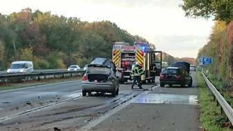 Feuerwehr Dinslaken: FW Dinslaken: Verkehrsunfall auf der BAB 3