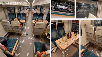 Bundespolizeidirektion München: Bundespolizeidirektion München: Sachbeschädigung durch Fußballfans, Bedrohungen und Gewaltdelikt