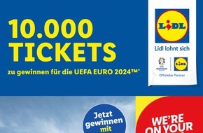 Lidl: Exklusive Verlosung bei Lidl Plus: 10.000 Fußballtickets für UEFA EURO 2024 TM zu gewinnen