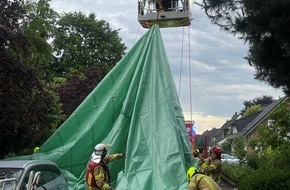 Landesfeuerwehrverband Schleswig-Holstein: FW-LFVSH: Schnelle Hilfe nach Unwettersch&auml;den und Br&auml;nden: Provinzial Nord Brandkasse und Landesfeuerwehrverband SH starten Notdachprojekt