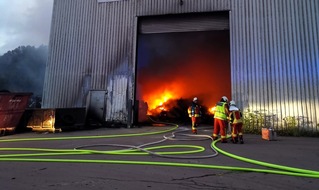 Polizeiinspektion Stralsund: POL-HST: Brand einer Lagerhalle in Grimmen