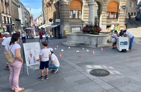 IG saubere Umwelt IGSU: Medienmitteilung: &laquo;Mit Kreide und Lupe gegen Littering in Basel&raquo;