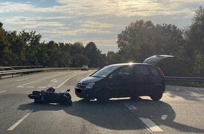 Polizeidirektion Ludwigshafen: POL-PDLU: Verkehrsunfall mit schwerverletztem Kleinkraftradfahrer zwischen Limburgerhof und Neuhofen