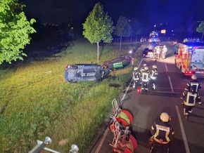 FW-RD: Frontalzusammenstoß in Osterrönfeld - 3 schwerverletzte Personen