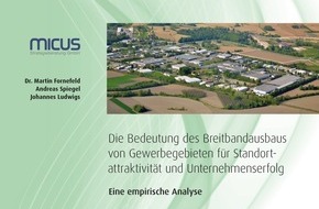 MICUS Strategieberatung GmbH: Glasfaser für Global Player / MICUS-Studie zu Auswirkungen eines Breitbandanschlusses auf Unternehmen im ländlichen Raum ist online